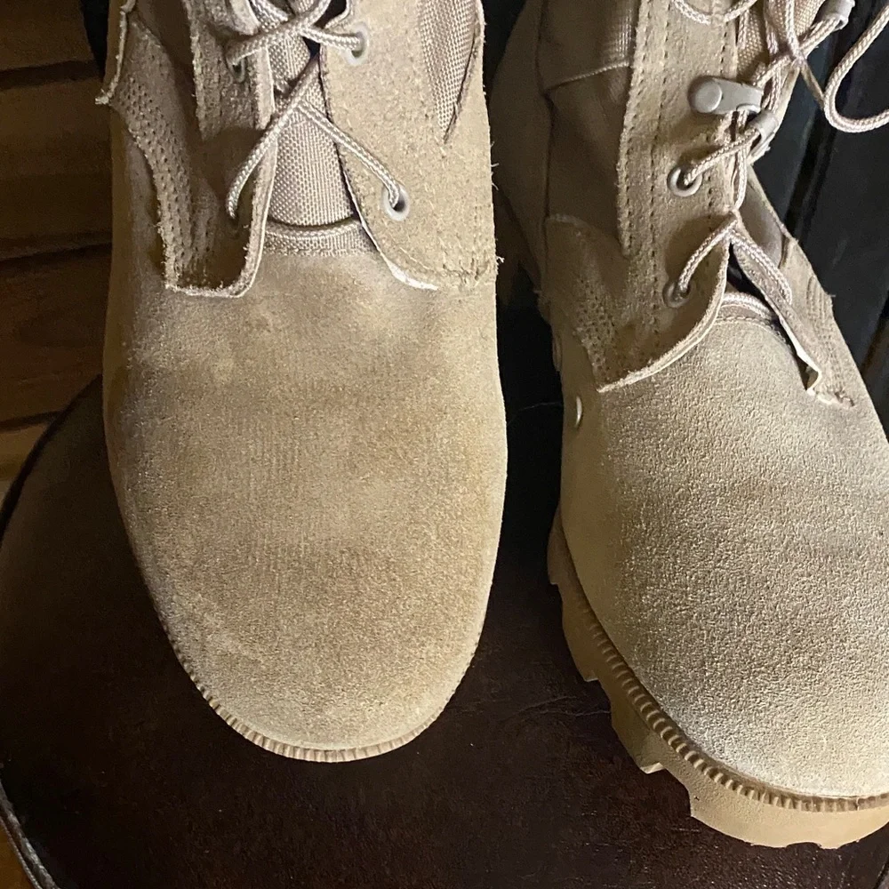 Wellco T130 Tan Hot Weather Lace-Up Jungle Boots size 12W (wide)